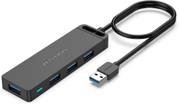 Concentrador 4 puertos USB 3.0 ultra delgado con carga VENTION