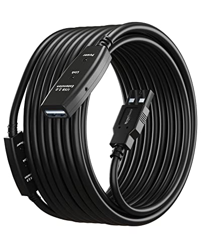 MutecPower 30m Active USB 3.0 Extension Cable - With 5 Repeater Chips & Power Supply, 5 Gbit/s