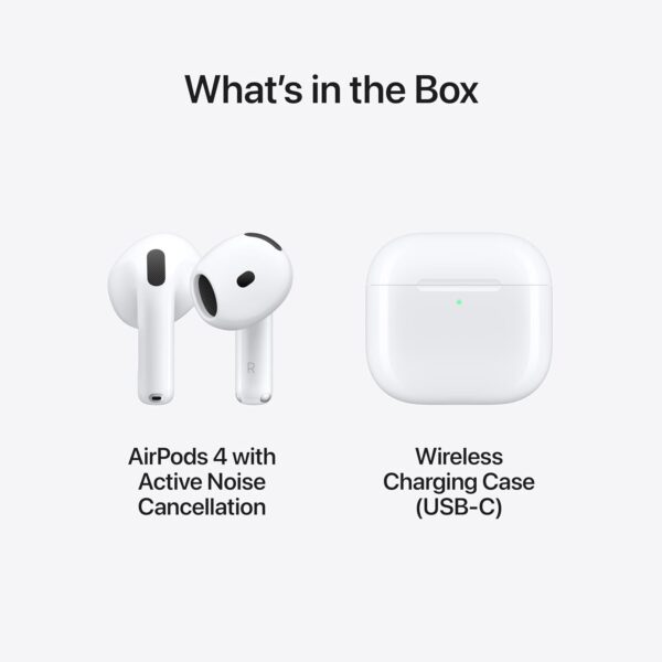 Apple Auriculares inalámbricos AirPods 4 Bluetooth con cancelación activa de ruido - Imagen 6