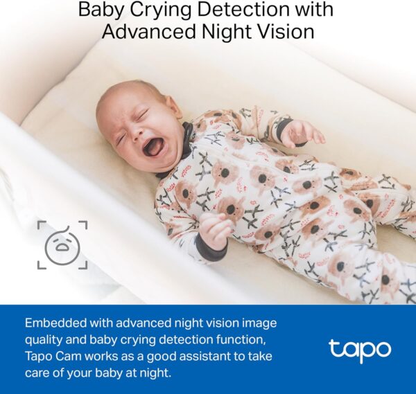 Tapo by TP-Link 1080P Cámara de seguridad para interior con detección de movimiento - audio de 2 vías y visión nocturna - Imagen 5