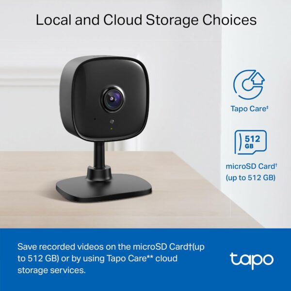 Tapo by TP-Link 1080P Cámara de seguridad para interior con detección de movimiento - audio de 2 vías y visión nocturna - Imagen 4