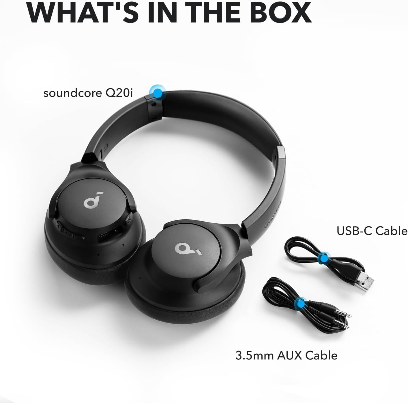 Soundcore by Anker Q20i Auriculares híbridos con cancelación activa de ruido colo negro - Imagen 8