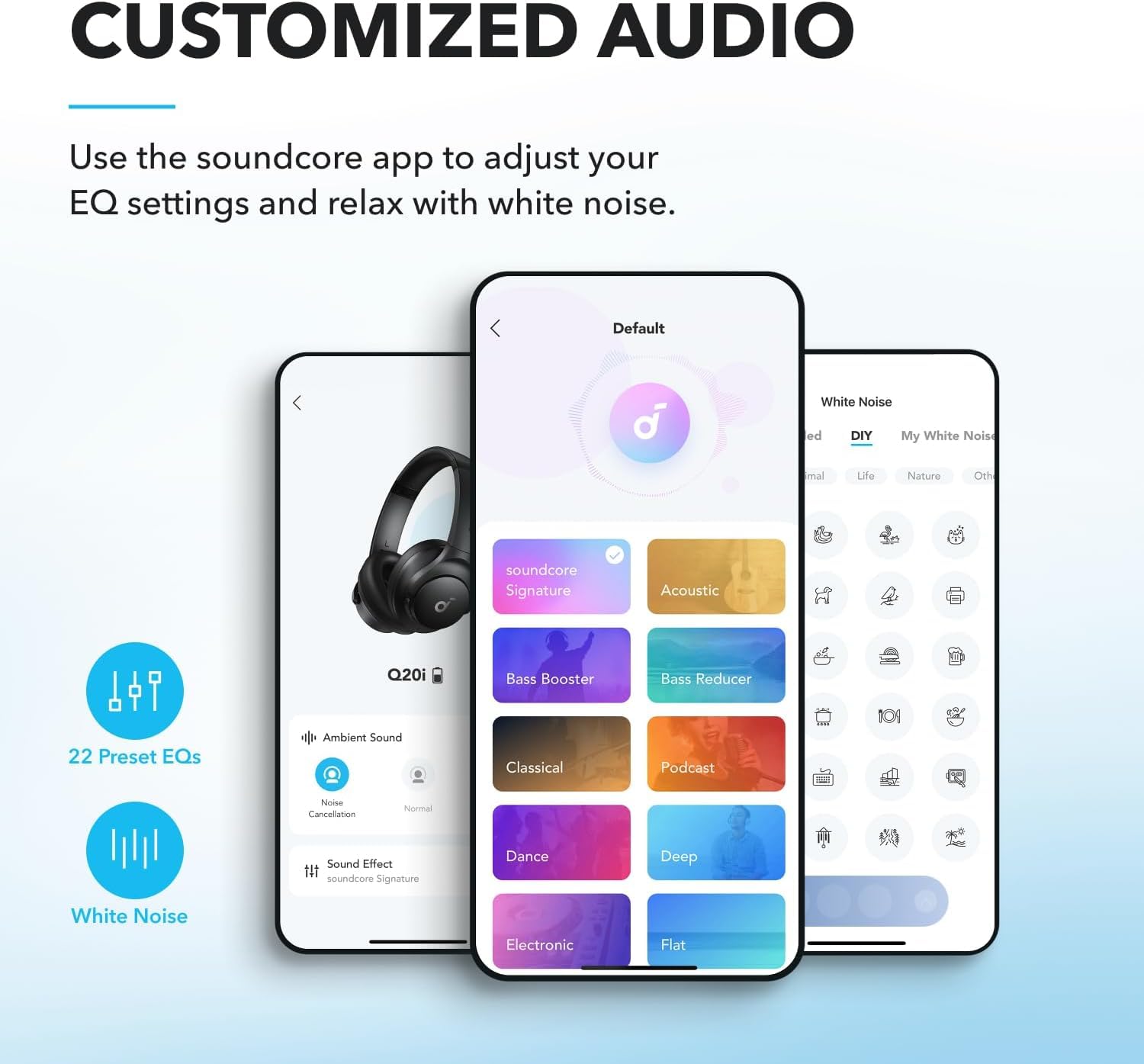 Soundcore by Anker Q20i Auriculares híbridos con cancelación activa de ruido colo negro - Imagen 4