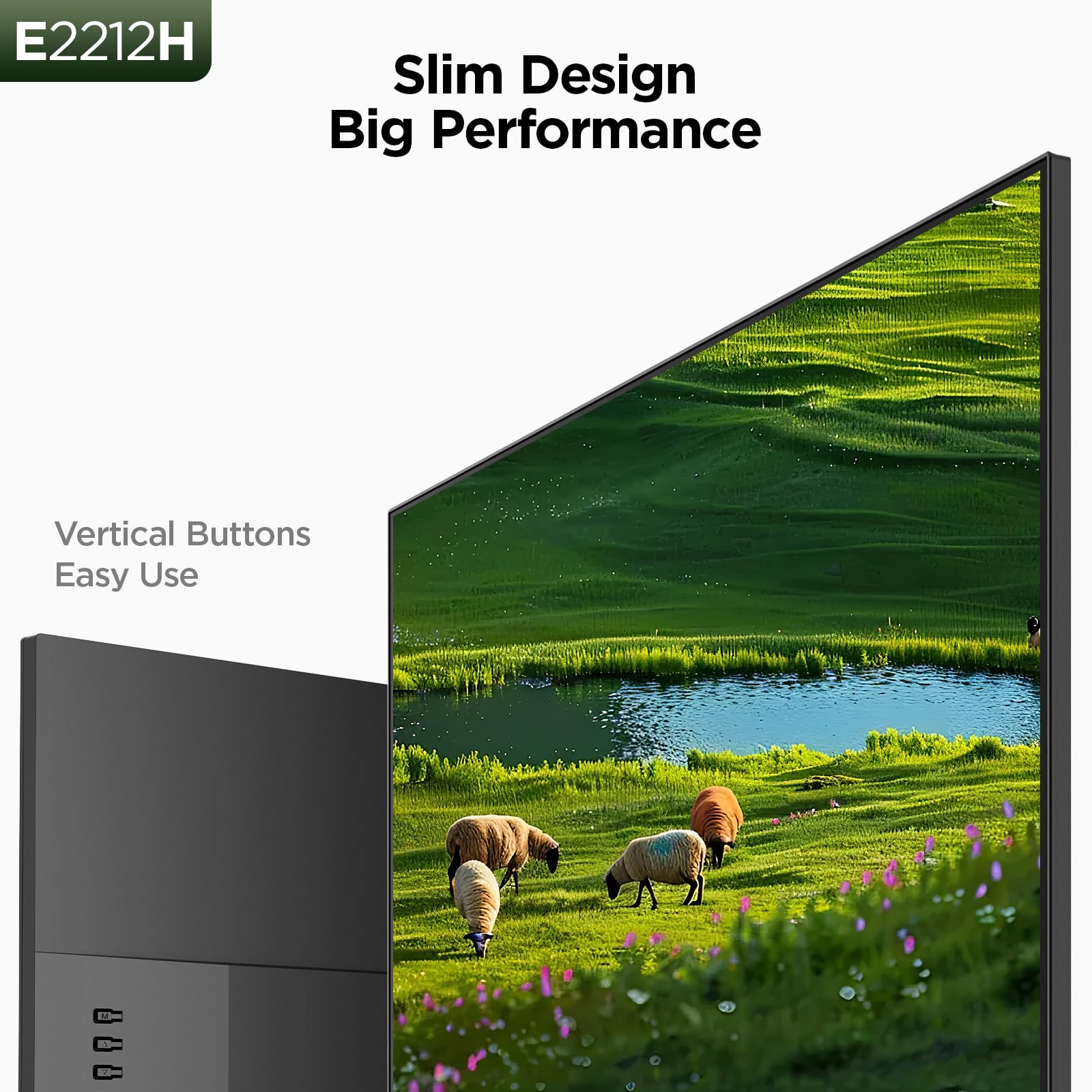 KOORUI Monitor de Computadora de 22 Pulgadas Full HD 1080P 120Hz VA VESA Low Blue Light E2212H - Imagen 2