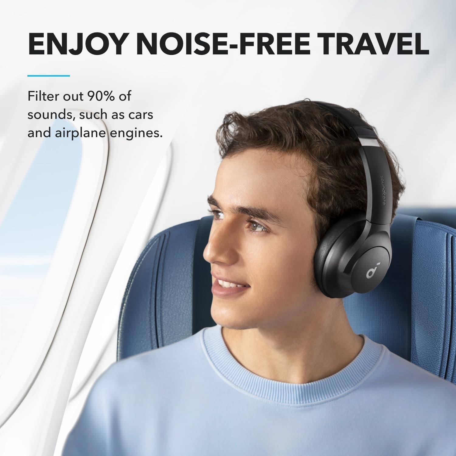 Soundcore by Anker Q20i Auriculares híbridos con cancelación activa de ruido colo negro - Imagen 2